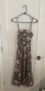 Jill Stuart Pink & Black Floral Dress, Size 4 - Picture 1 of 8
