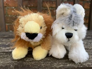 Ganz Webkinz Lil' Kinz Löwe (HS006) und Husky (HS120) - in sehr gutem Zustand - Bild 1 von 6