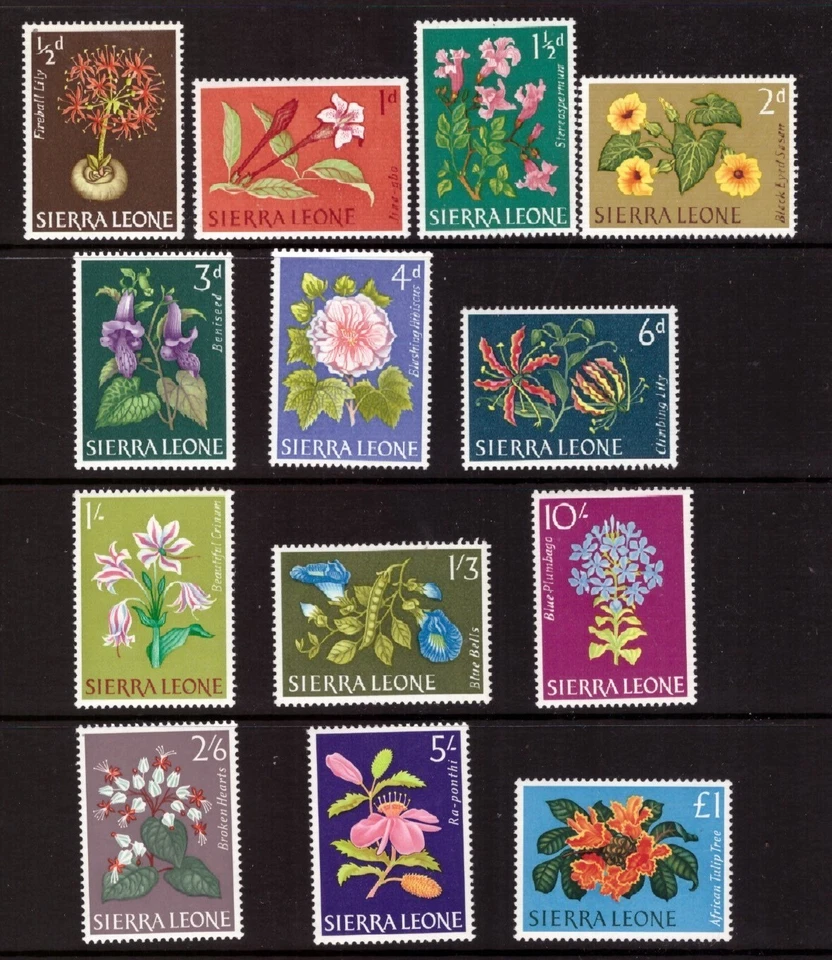 Sierra Leone 1963 Flowers Nature set MNH mint stamps - Image 1 of 1