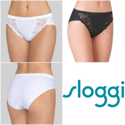 Брюки-трусы Sloggi Chic Tai упаковка 4 шт. 85% хлопок - 10071654 рекомендуемая розничная цена 48,00 фунтов - Изображение 1 из 4