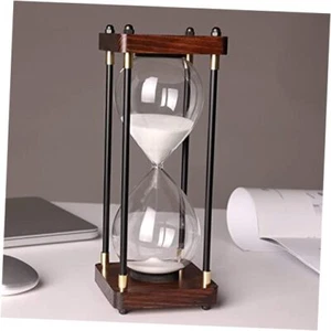 Premium Large Hourglass Sand Timer 60 Minutes, Decorative Sandglass White 60min - Picture 1 of 7