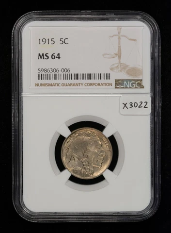 1915 5c Indian Head Buffalo Nickel - NGC MS 64 - SKU-X3022 Cover