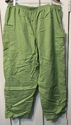 Unisex Green Scrub Pants by Tafford Medical Prof Uniform XL Elastic waistband - Image 1 of 4