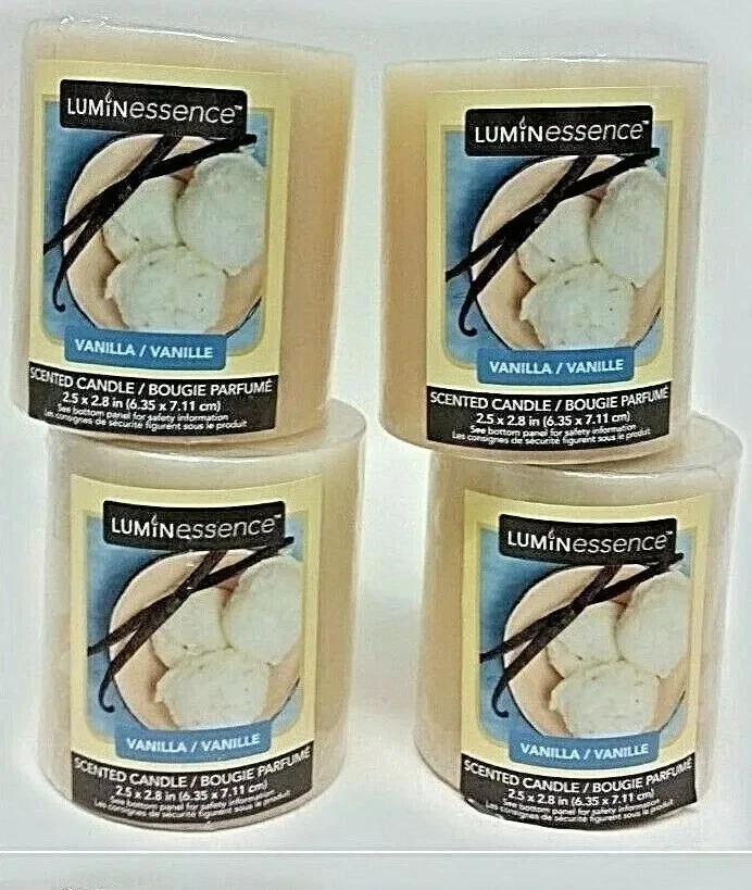 ( Lot 4 ) Luminessence Vanilla Scented Pillar Candles, 2.5 In. X 2.8 In. 7 oz Ea - Image 1 of 4