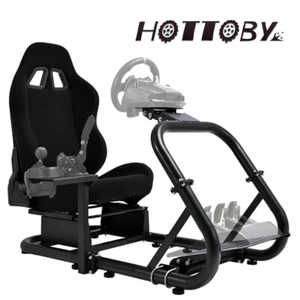 Hottoby Rennsimulator Cockpit 50mm mit Sitz Passend für Logitech G923 G29 G920 - Bild 1 von 21