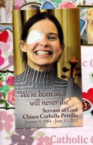Servant of God Chiara Petrillo - prayer (2" x 3 1/2") Heavy Paperstock Holy Card - Picture 1 of 2