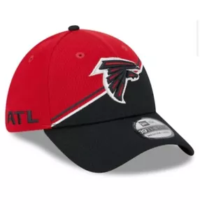 Sombrero Atlantic Falcons New Era 39Thirty L/XL Negro 2023 Lateral Alterna Nuevo - Imagen 1 de 9