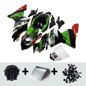 Green Black Red Fairing Kit for Kawasaki ZX10R 2004 2005 ABS Plastic Bodywork - Picture 1 of 9
