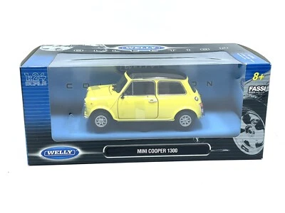 1/24 Welly MINI COOPER 1300 Yellow Gialla  NUOVA NEW IN BOX#NB - Immagine 1 di 3