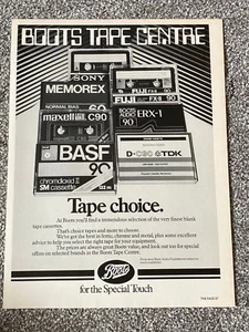 1981 Magazin Reklame Bild Stiefel Band Kassette Werbung 80er Sony TDK Fuji Maxell - Bild 1 von 1