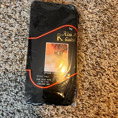 Medias sin pies opacas rápidas Kiss Me de colección talla se adapta a 5'10" 100-180 libras Foto 1 de 4