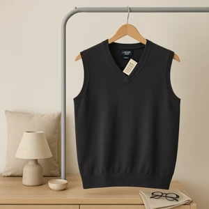 NWT LANDS END Sweater Vest School Uniform Boy Girl Uni Navy Blue Youth XL 14 16 - Picture 1 of 8