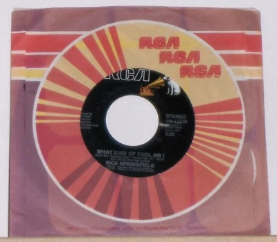 Rick Springfield - What Kind Of Fool Am I /How Do You Talk To Girls - 45 Record - Image 1 of 2