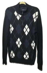 BKE BUCKLE Men’s Large 1/4 Zip Argyle Pullover Sweater Multicolor - Picture 1 of 4