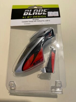 Blade BLH2902 Complete Canopy with Vertical Fin: Blade mSR S - Image 1 of 2