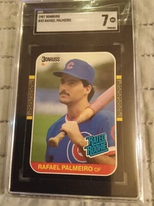 1987 Donruss Rafael Palmeiro #43 Graded SGC 7 Rookie Baseball Card RC - Picture 1 of 2