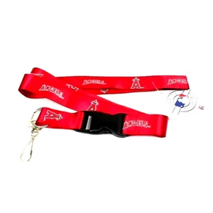 Los Angeles Angels Lanyard Keychain Reversible 2-Sided Logos w/Clip New MLB - Picture 1 of 1