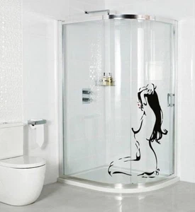 Adesivi da parete donna impermeabili schermo doccia bagno nudo DIMENSIONI ENORMI - Foto 1 di 11