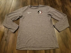NIKE LONG SLEEVE GRAY FLORIDA STATE SHIRT SMALL - Picture 1 of 4