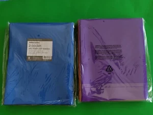 2x Posten 2 Taschen Kunststoff Ordner mit Verschlüssen Büro Depot Farben 8 Kt 16 Insgesamt - Bild 1 von 4