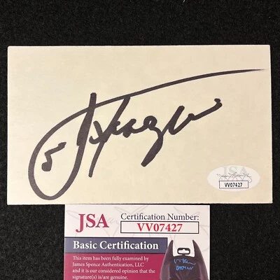 Joe Frazier SIGNED INDEX CARD Heavyweight Champion BOXER '70-'73 JSA CERTIFIED - Image 1 of 4
