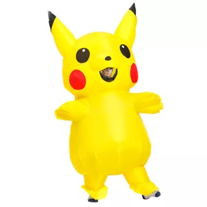Adult Inflatable Pikachu Costume Halloween Party Cosplay Blow up Fancy Dress UK - Picture 1 of 8