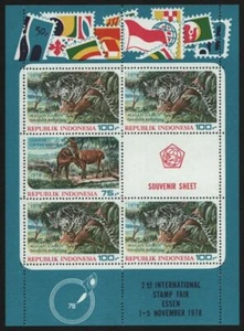 Indonesia 1978 - Mi-N.o Bloque 27 ** - Estampillada sin montar o nunca montada - Vida silvestre / Animales salvajes - Imagen 1 de 1