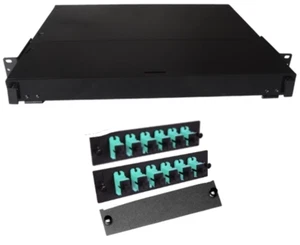 Fiber Rackmount Panel Front Panel Covered 12 SC OM3 - Picture 1 of 9