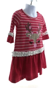 Little Lass Round Neck Toddler Baby Girl's Casual Knee Dress Pullover Size 2T - Picture 1 of 4