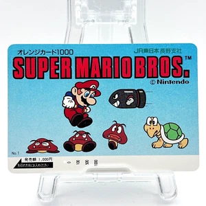Super Mario Bros Orange Card JR East Goomba,Koopa,Bullet Bil Nintendo Japan No.1 - Picture 1 of 8