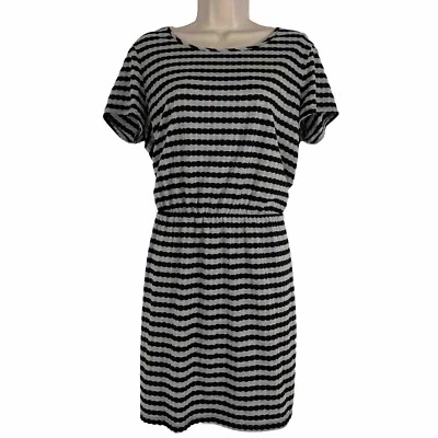 Город треугольники платье женщин XL короткий рукав в полоску оболочка трапеции эластичной - Изображение 1 из 4