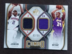 2009-10 SP Game Used Combo Materials 02/35 Kobe Bryant Joe Johnson Jersey 1/1 - Picture 1 of 2