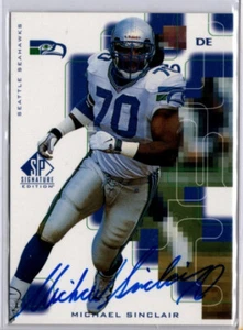 1999 UD SP Signature Edition Football #MS Michael Sinclair AUTO SEAHAWKS - Afbeelding 1 van 1