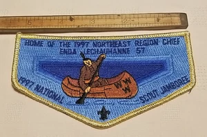 OA Lodge 57 Enda Lechauhanne 1997 Nat'l Jamboree Gold Mylar Border Flap NEU - Bild 1 von 1