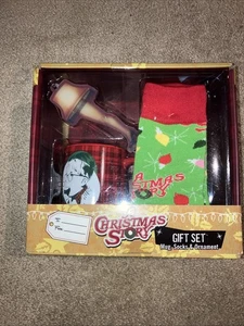 Eine Weihnachtsgeschichte-Sammeltasse, Socken & Bein Lampe Ornament-Geschenkset Box-Neu - Bild 1 von 3