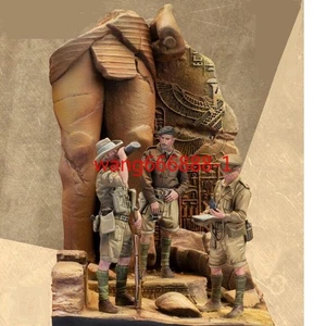 1:35 WW II Allied Force 3 man and scene platform Resin figures model Unassembled - Picture 1 of 2