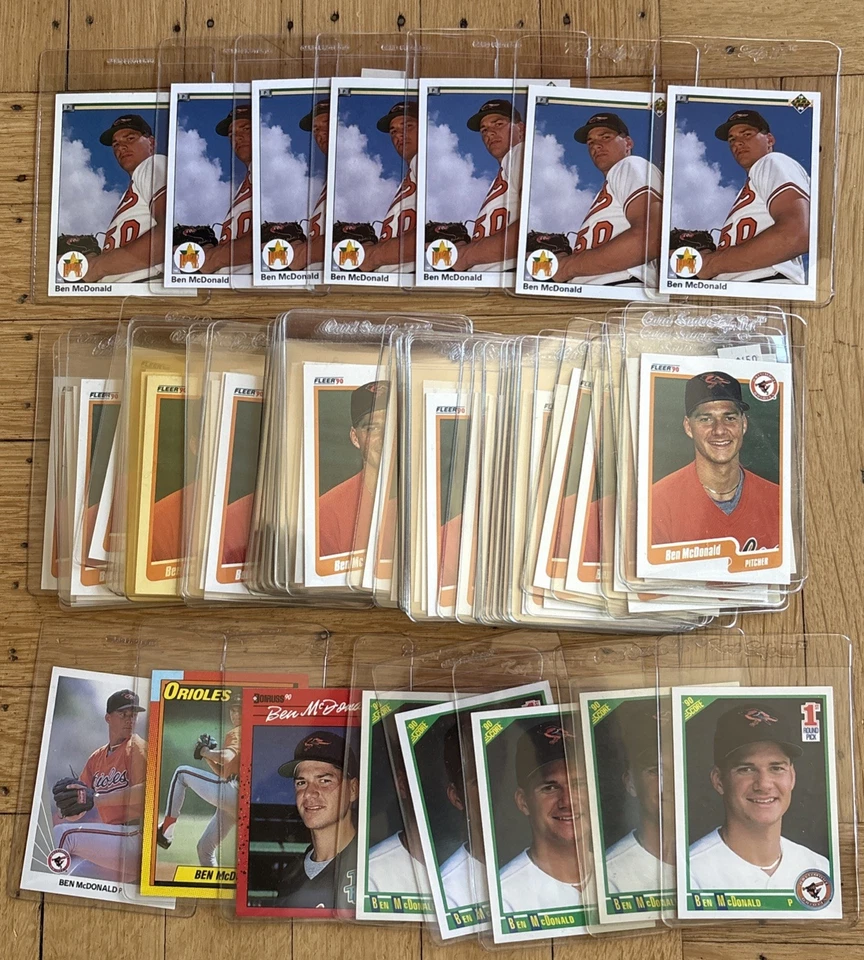 Lote de distribuidores de (65) Topps Ben McDonald Rookies Upper Deck Fleer Score.   Como nuevo Foto 1 de 1