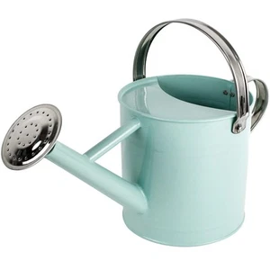 Half Gallon Teal Watering Can - Metal Watering Can with Removable Spout, Perf... - Picture 1 of 8