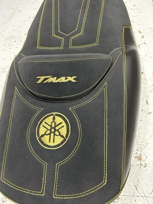 FODERA COPRI SELLA NERA E ORO WATERPROOF YAMAHA T-MAX TMAX 500 2001 - 2007 - Immagine 1 di 4