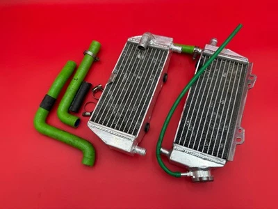 1997 Kawasaki KX250 KX125 радиатор левый правый резервуар охлаждающей жидкости комплект заполнения крышка ребра - Изображение 1 из 4