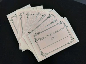 Vintage Sticker Set "From The Kitchen Of ___" Cookbook Canning 14 pack Label - Picture 1 of 2