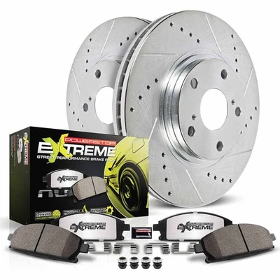 For Volkswagen Beetle Jetta PowerStop Rear Brake Pads and Rotors Kit Foto 1 de 4