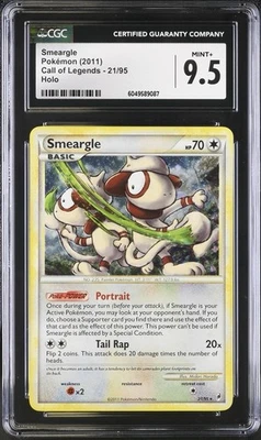 CGC 9.5 MINT + Smeargle 21/95 Call Of Legends Holo Rare 2011 Pokémon - Image 1 of 2
