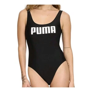 New PUMA Women's Black Scoop Back One Piece Swimsuit Size L NWT - Picture 1 of 7