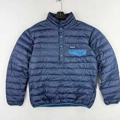 Patagonia Down Snap-T Pullover Mens Jacket Size M Blue 27246 - Image 1 of 4