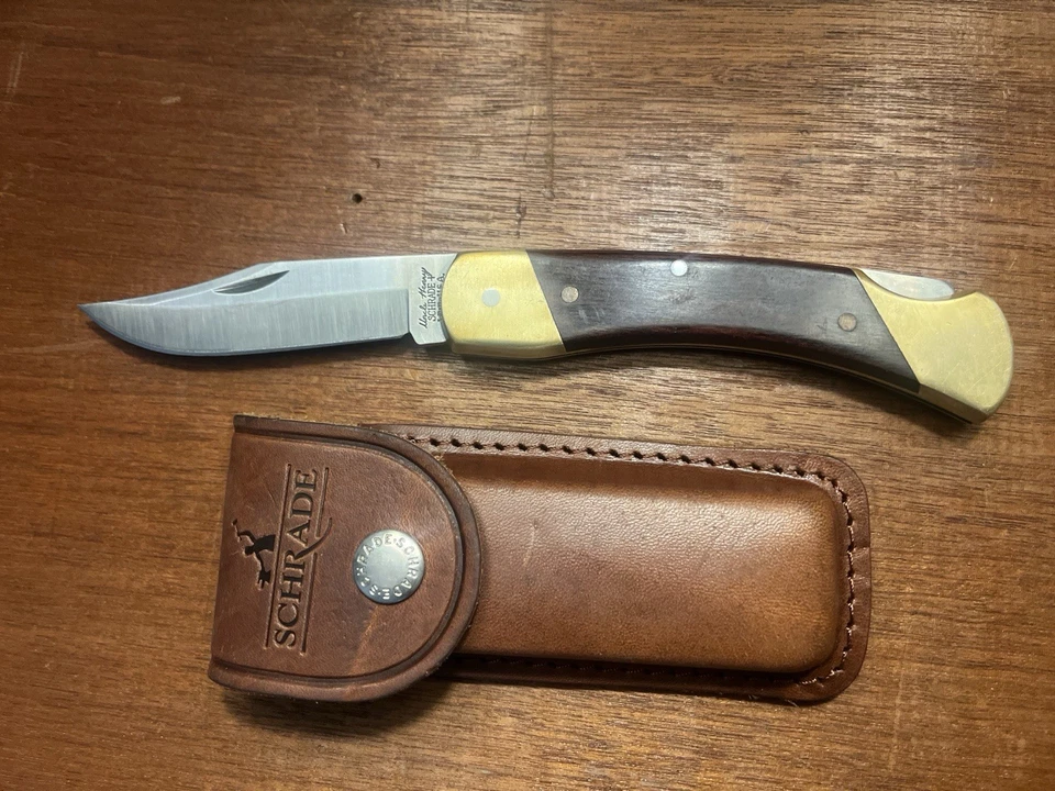 Navaja de Bolsillo Schrade+ U.S.A. Tío Henry LB7 De Colección 5 Con Nueva Funda Schrade Foto 1 de 4