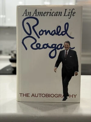 An American Life Firmado Autografiado por el Presidente Ronald Reagan COMPRADO EN BIBLIOTECA Foto 1 de 4
