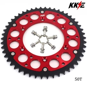 KKE Red 50T Hybrid Rear Sprocket for Suzuki RM125 RM250 RMZ450 RMZ250 DRZ400 - Picture 1 of 10