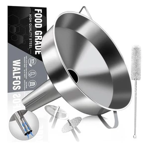Extra großer Edelstahl Trichter mit Entlüftungsschlitz, Jumbo 7,9" - Bild 1 von 7