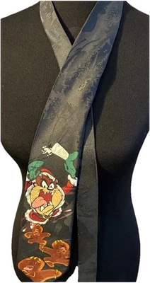 Винтажный галстук 1996 Taz Tasmanian Devil Looney Tunes Ugly Christmas б/у в отличном состоянии. БЕСПЛАТНАЯ ДОСТАВКА - Изображение 1 из 4